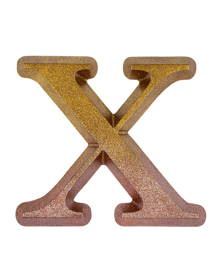 Ombré Glitter Chocolate Letter - X