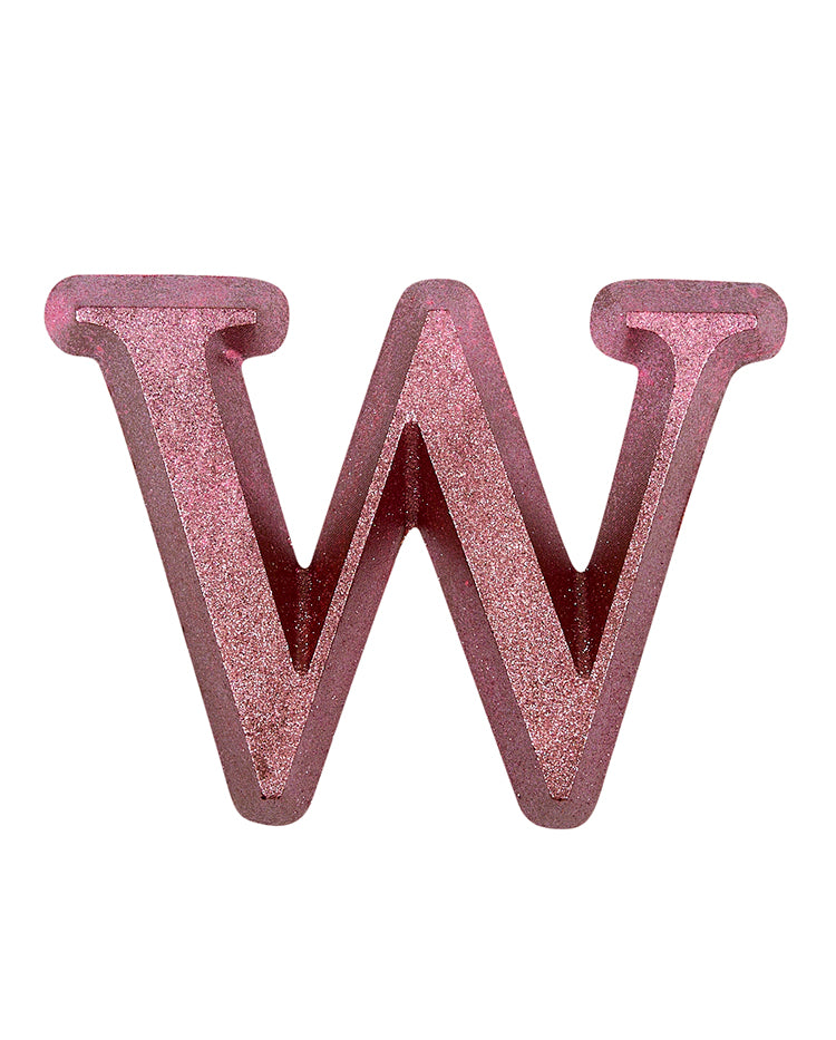 Ombré Glitter Chocolate Letter - W