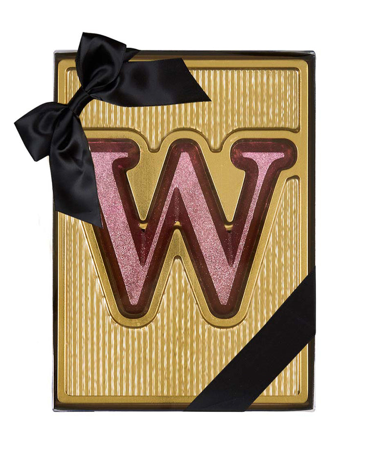 Ombré Glitter Chocolate Letter - W