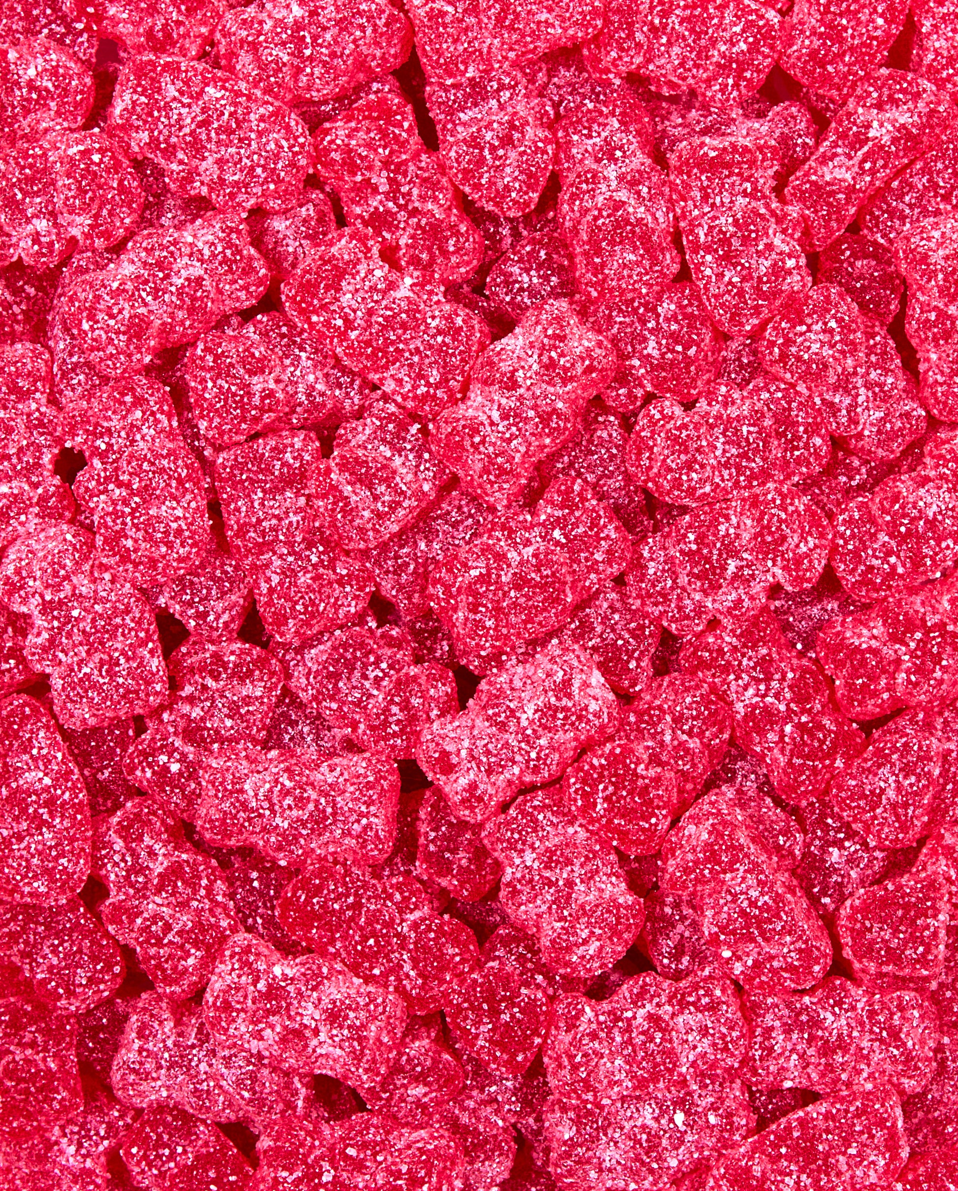 Zoomed-in Sour Cherry Gummy Bears