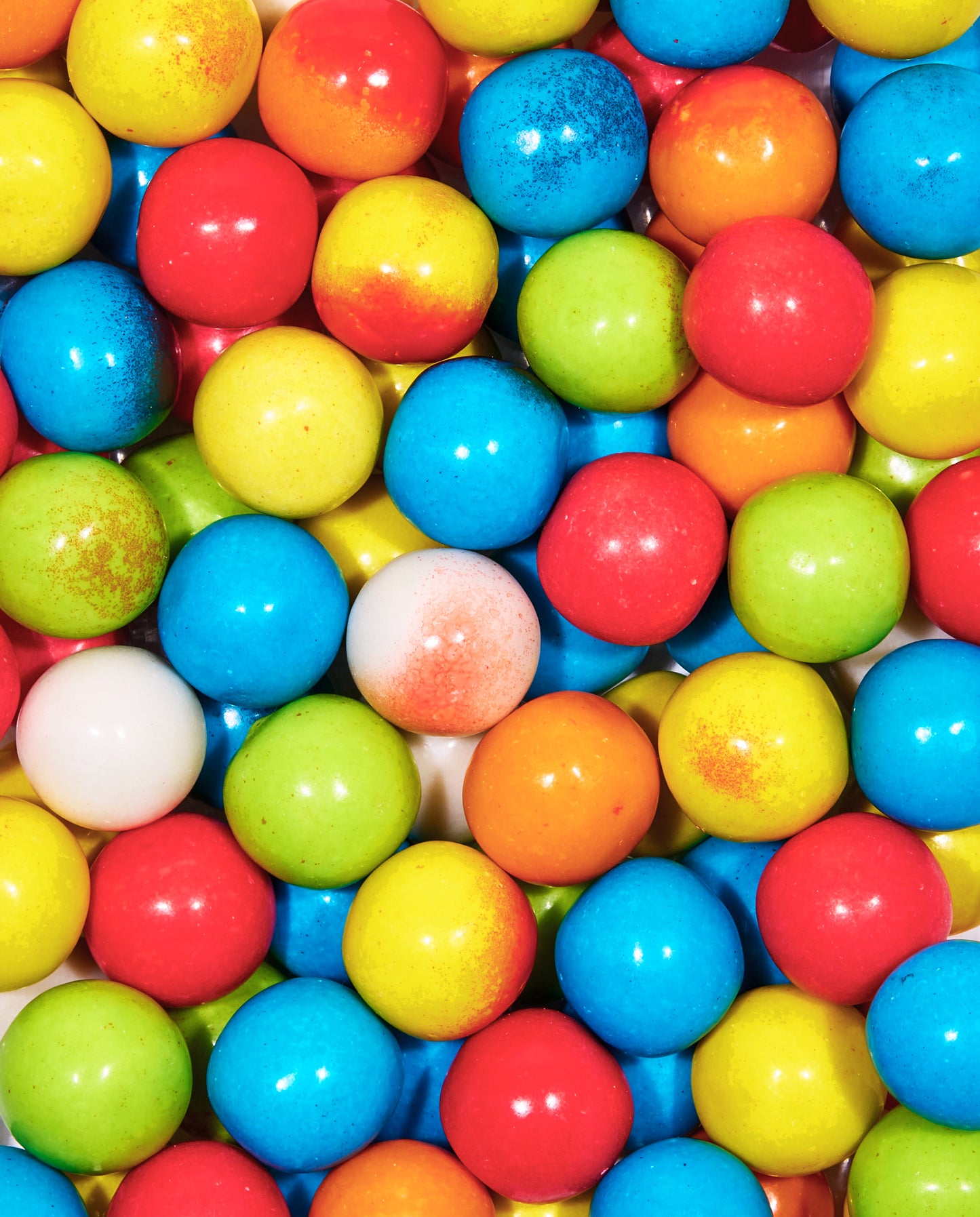 Zoomed-in Sour Fruity Gumballs