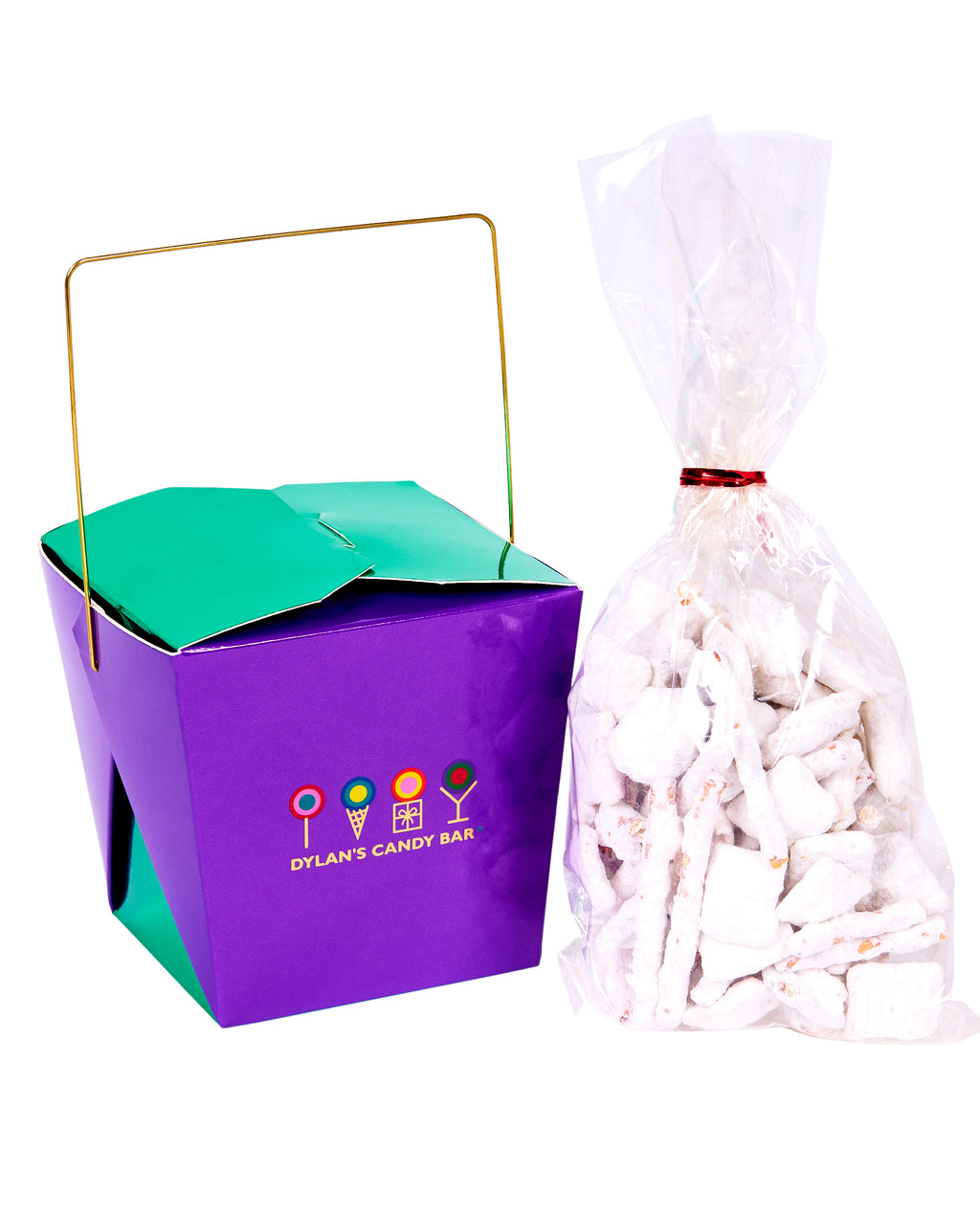 White Christmas Crunch Mix Take-Out Box