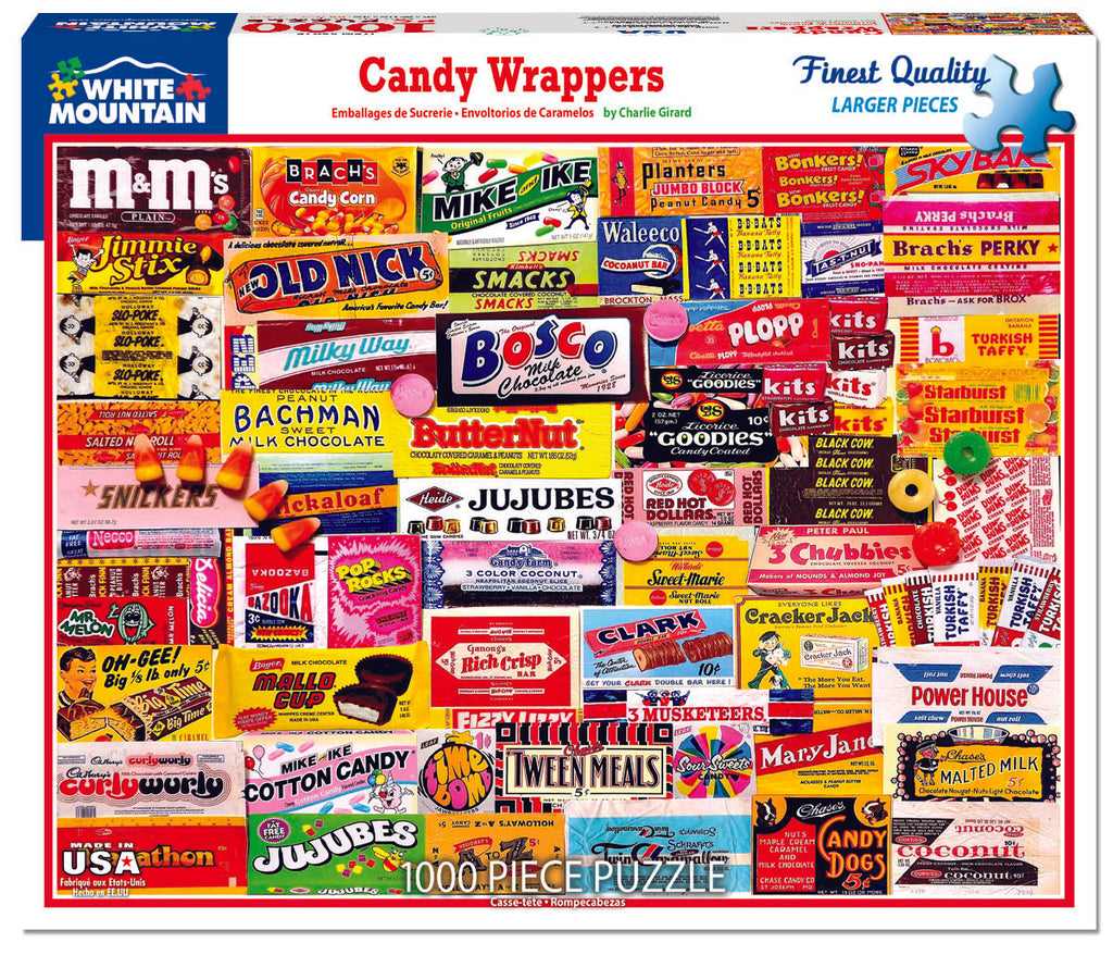 White Mountain® Candy Wrappers 1000 Piece Jigsaw Puzzle