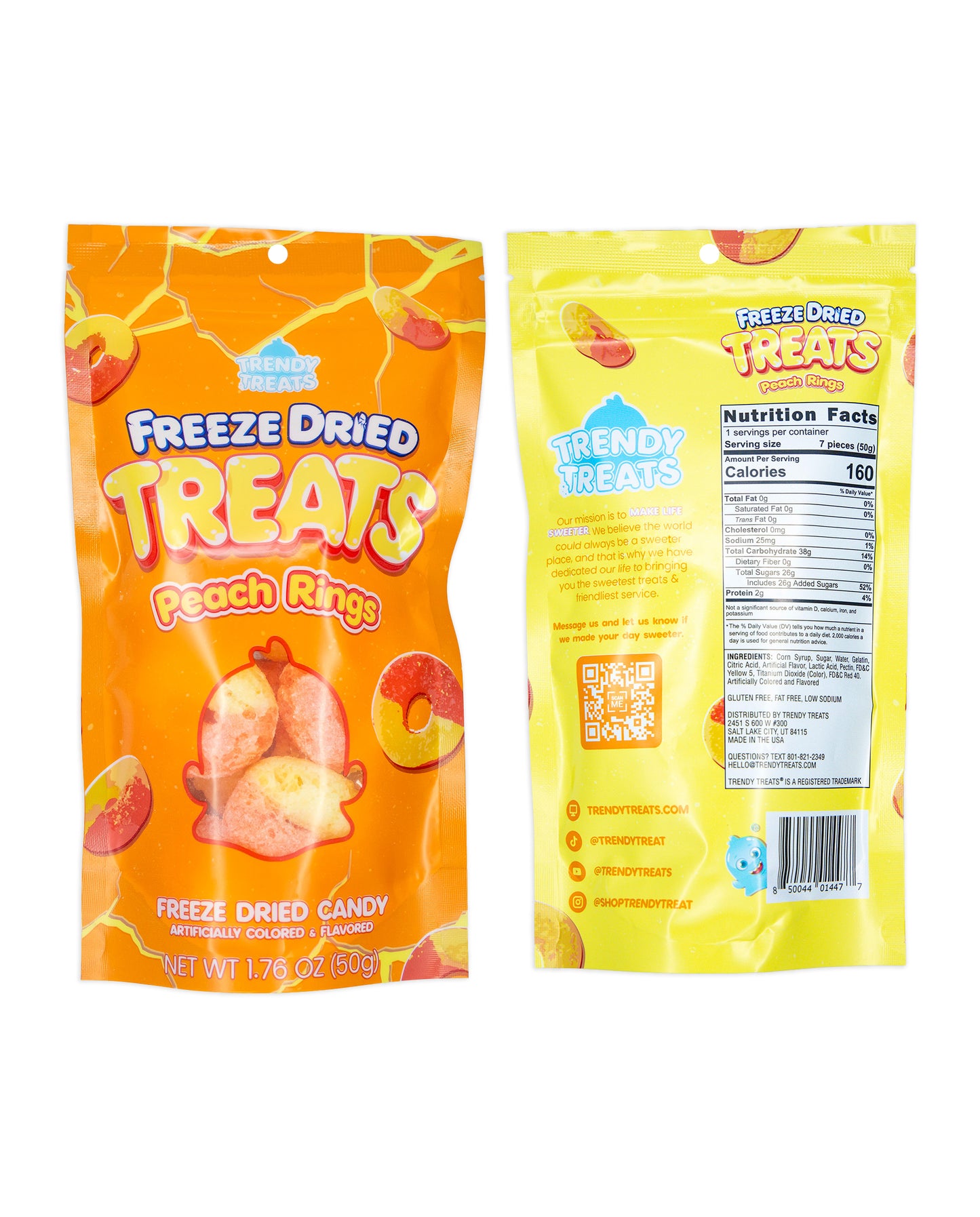 Trendy Treats® Freeze-Dried Peach Rings