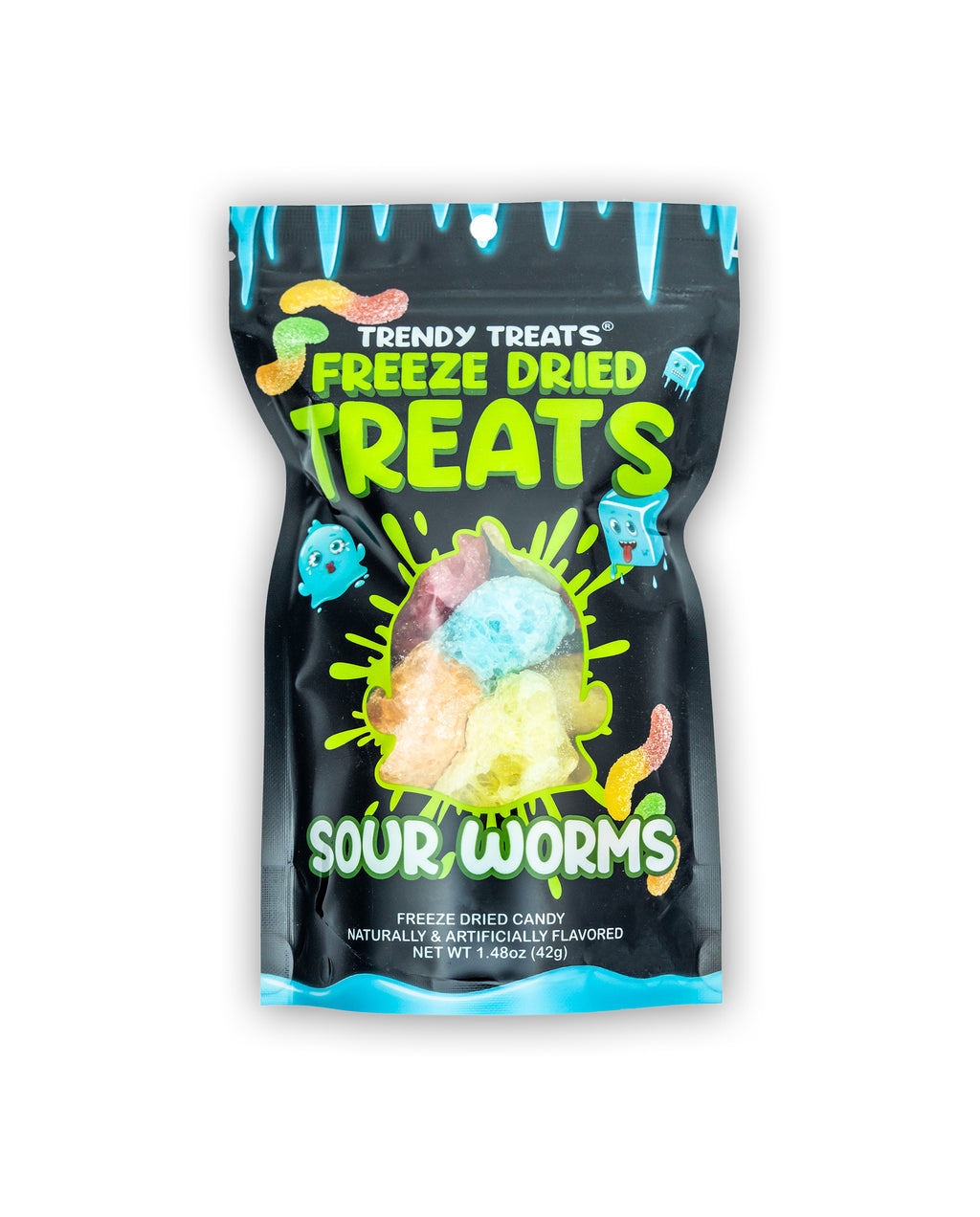 Trendy Treats® Freeze-Dried Sour Gummy Worms